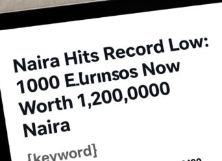 Naira Hits Record Low: 1000 Euros Now Worth 1,200,000 Naira
