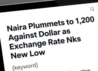 Naira Plummets to 1,200 Against Dollar as Exchange Rate Hits New Low