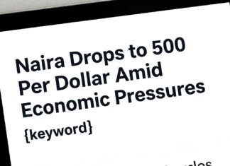 Naira Drops to 500 Per Dollar Amid Economic Pressures