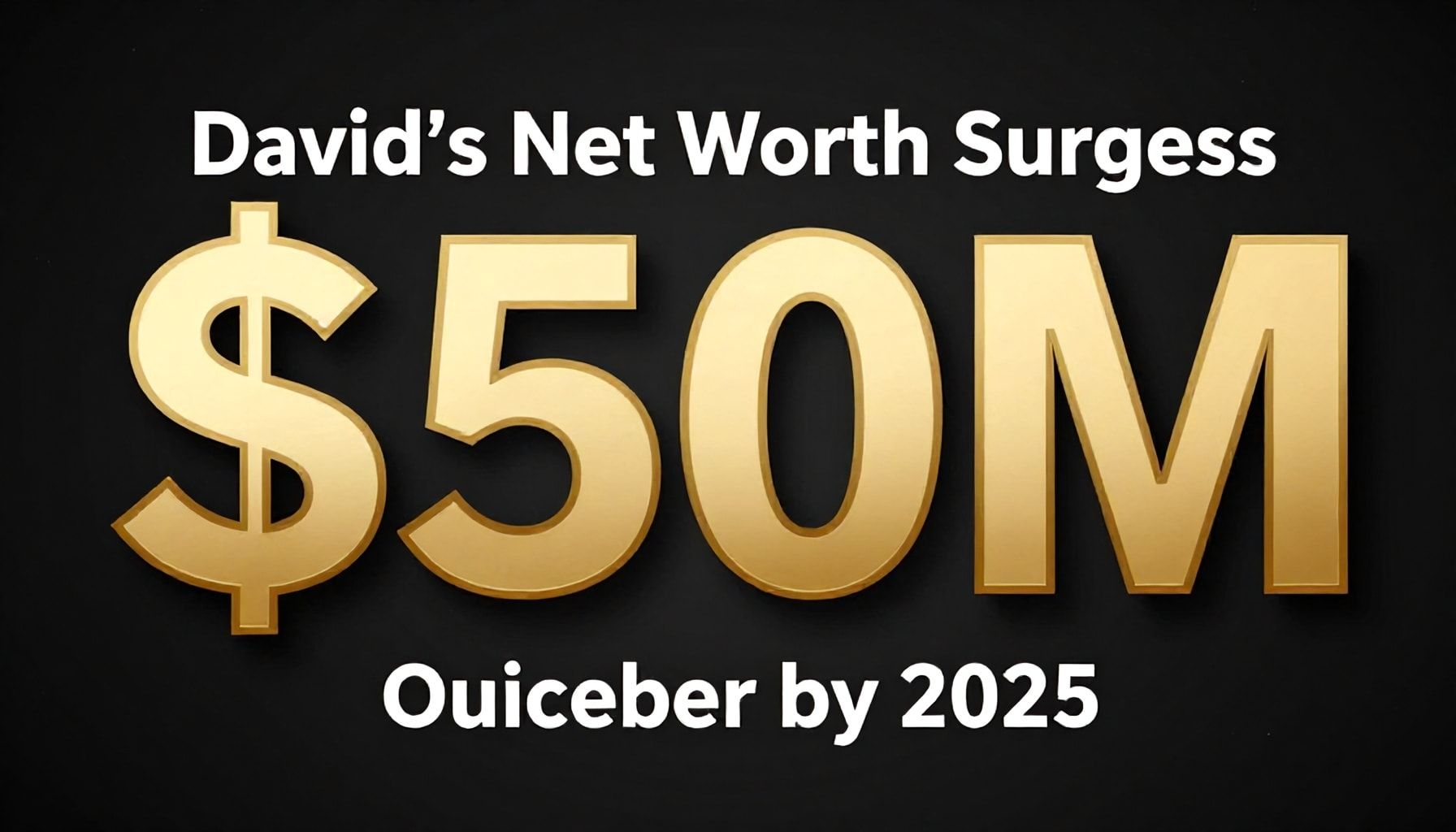 David’s Net Worth Hits $50M by 2025 1 David’s Net Worth Surges to $50M by 2025