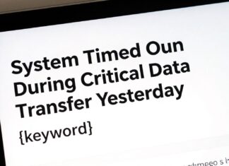 System Timed Out During Critical Data Transfer Yesterday