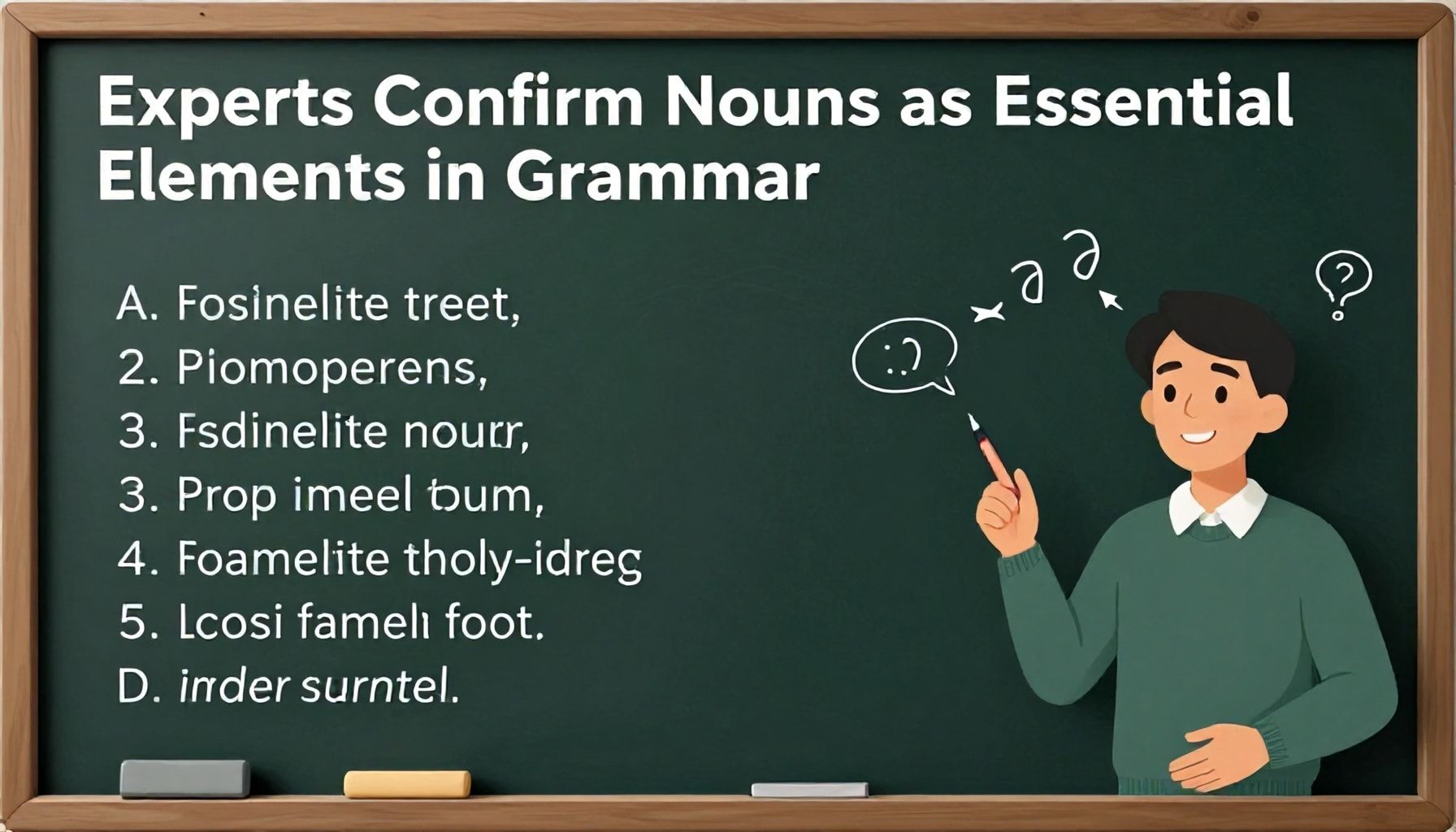 Experts Confirm Nouns as Essential Elements in Grammar
