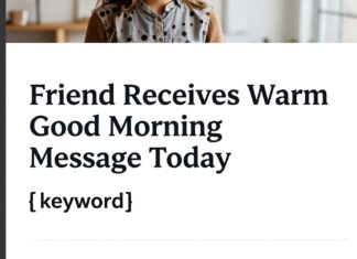 Friend Receives Warm Good Morning Message Today