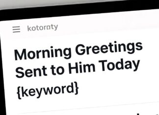 Morning Greetings Sent to Him Today