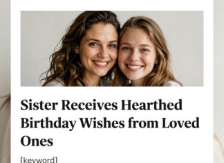 Sister Receives Heartfelt Birthday Wishes from Loved Ones