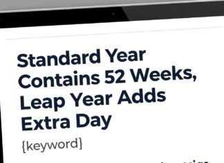Standard Year Contains 52 Weeks, Leap Year Adds Extra Day