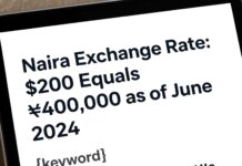 Naira Exchange Rate: $200 Equals ₦400,000 as of June 2024
