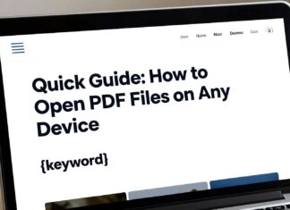 Quick Guide: How to Open PDF Files on Any Device