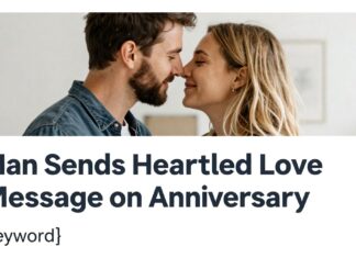 Man Sends Heartfelt Love Message to Partner on Anniversary