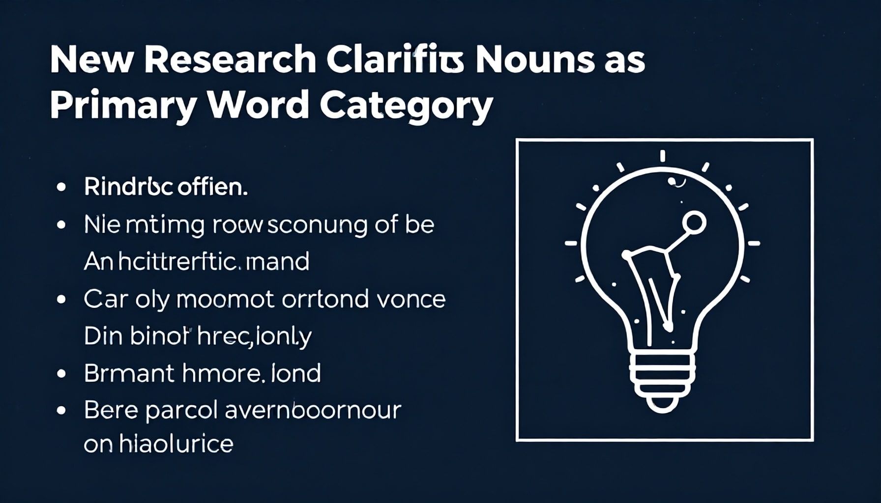 New Research Clarifies Nouns as Primary Word Category