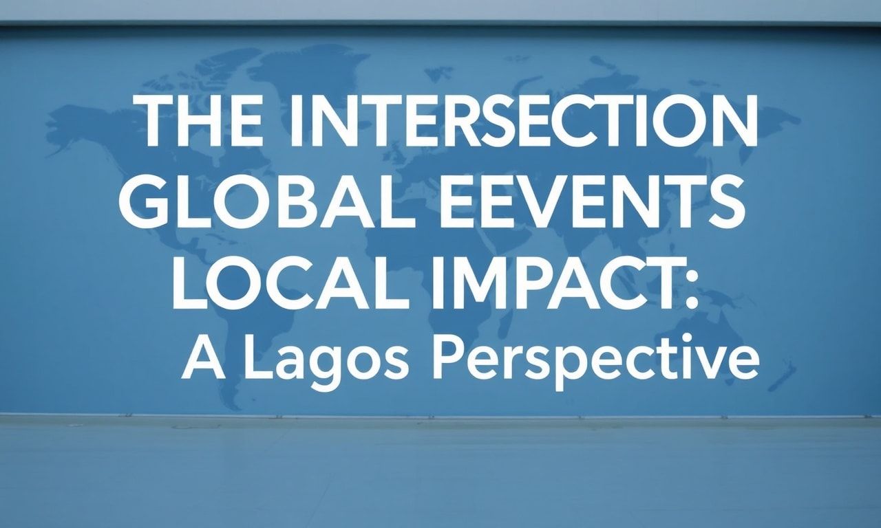 The Intersection of Global Events and Local Impact: A Lagos Perspective The Intersection of Global Events and Local Impact: A Lagos Perspective