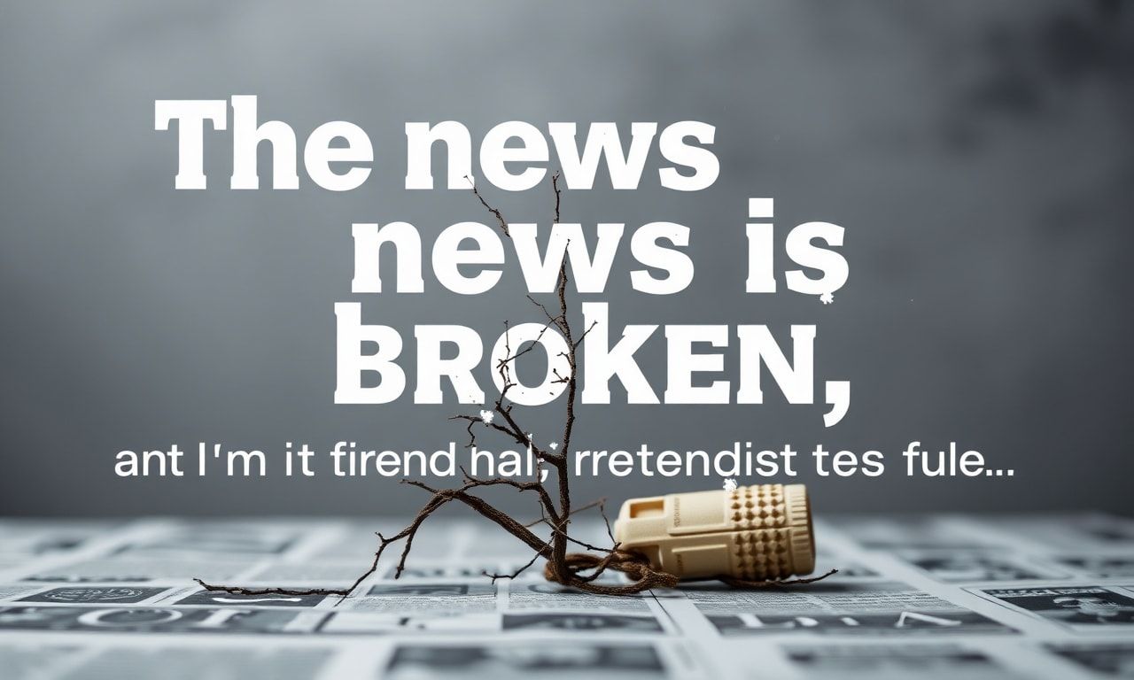 The News Is Broken, And I’m Tired of Pretending It’s Not The news is broken, and I'm tired of pretending it's not.