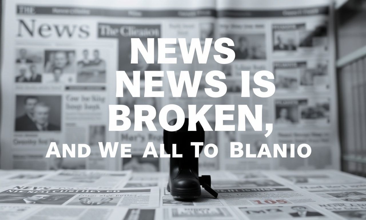 The News Is Broken, And We’re All To Blame The News Is Broken, And We're All To Blame